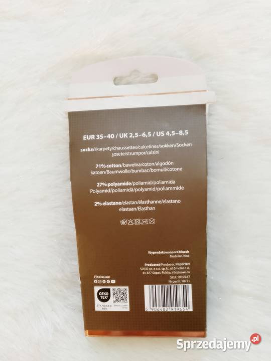 SOXO Skarpetki Double Espresso rozmiar bawełna czarny