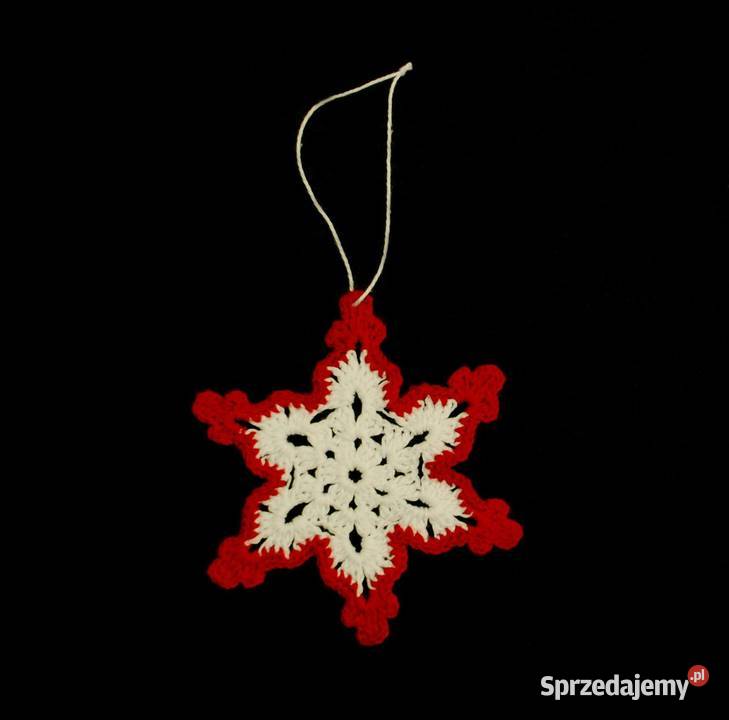 Zawieszka ozdoba szydełkowa na choinkę gwiazdka Dom i Ogród Kluczbork sprzedam