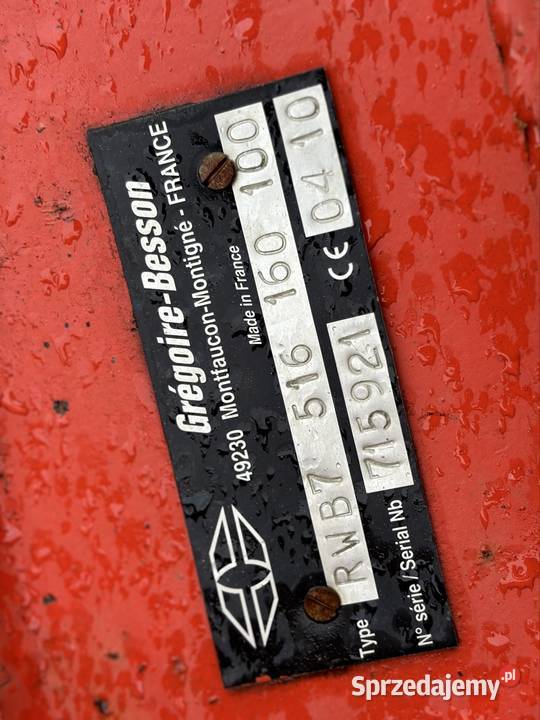 Pług obrotowy 41 5 skibowy Gregoire Besson Vario Myszyniec sprzedam