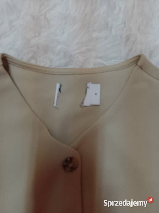 4042 ASOS DesignBeżowa Kamizelka prążkowana z brązowy/beżowy Kraków sprzedam