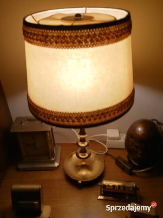 Stara mosiężna lampa salonowa gabinetowa Art Oświetlenie