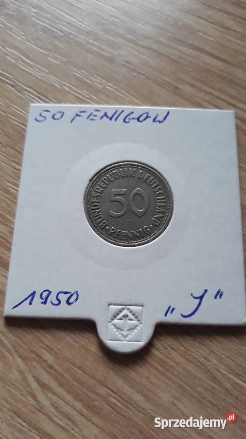 50 Fenigów Niemcy 1950 r men J