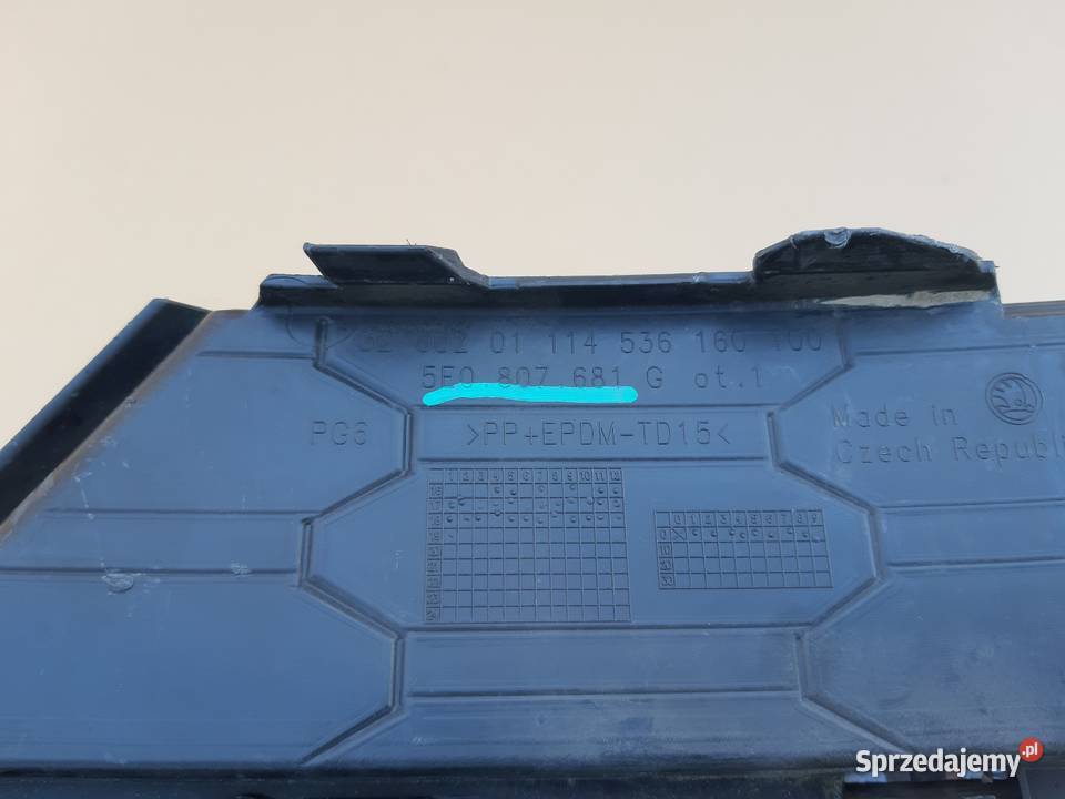 SKODA OCTAVIA III LIFT KRATKA ZDERZAKA LEWY Karoseria Trzciel