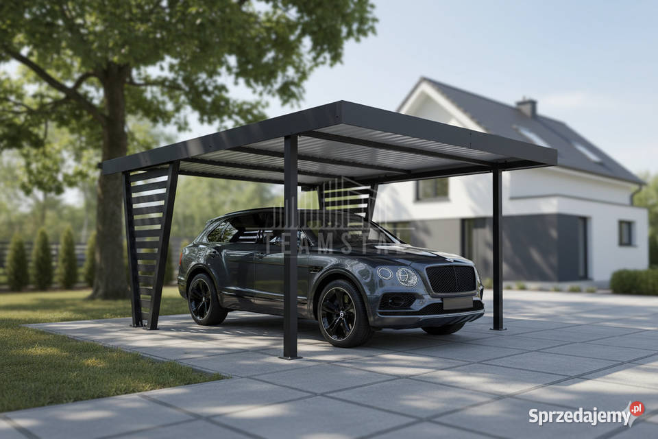 Carport V PREMIUM 5x5m Wypełnienie panelami 680zł/m2 Hajnówka