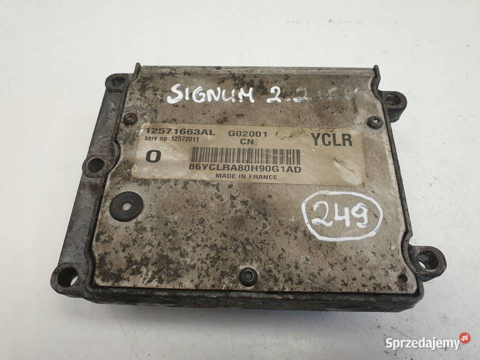 Opel Signum 22 16V STEROWNIK SILNIKA 12571663AL Chełm