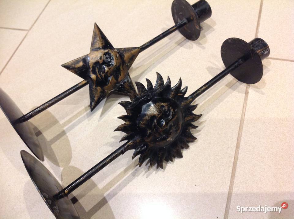 Świecznik Metalowy Vintage 2 Nowa Sól