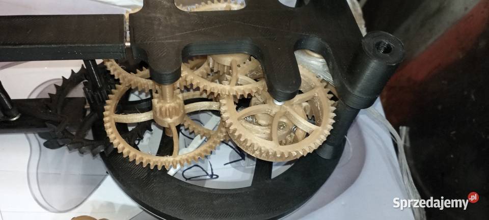 Zegar ścienny z wagą szkieletor plastik