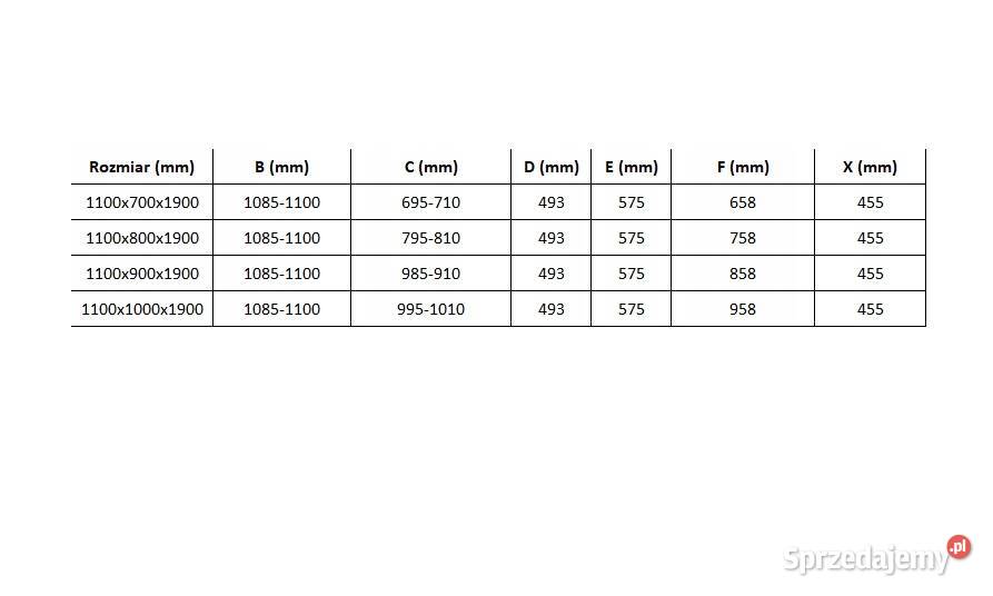 KABINA 3 ŚCIENNA Trójścienna PRYSZNICOWA 8mm podlaskie