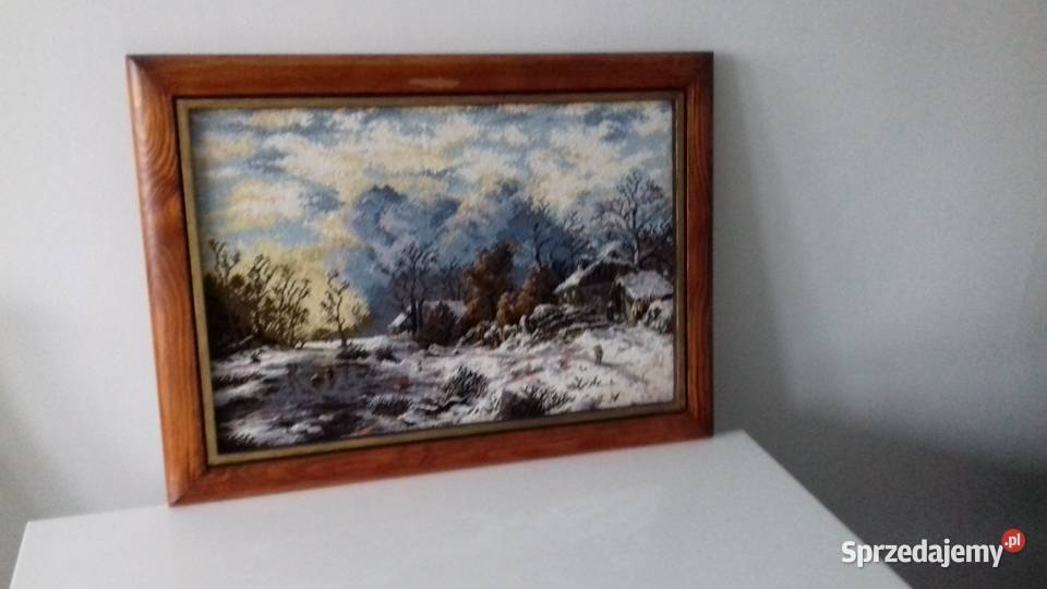 Obraz haftowany wełną ARCYDZIEŁO Rękodzieło Warszawa sprzedam