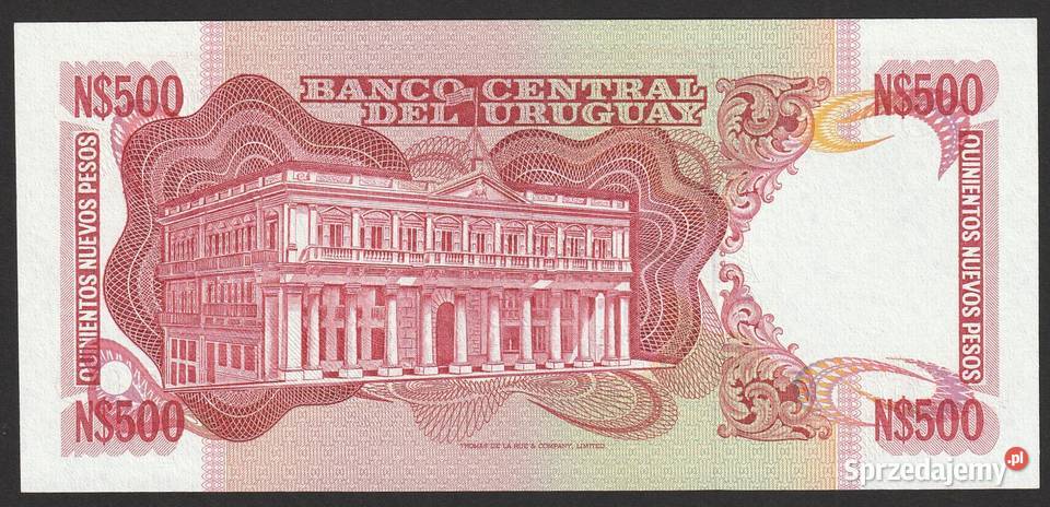 Urugwaj 500 pesos 1991 stan bankowy UNC Antyki, Sztuka, Kolekcje łódzkie Łódź