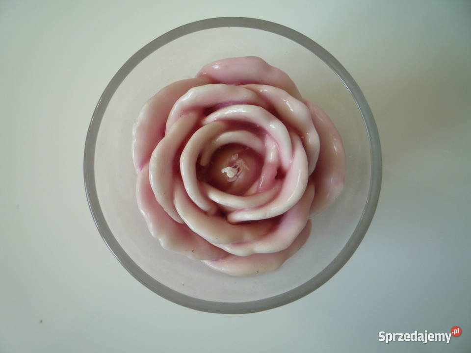 Nowa Świeczka Róża w szkle Szczecin