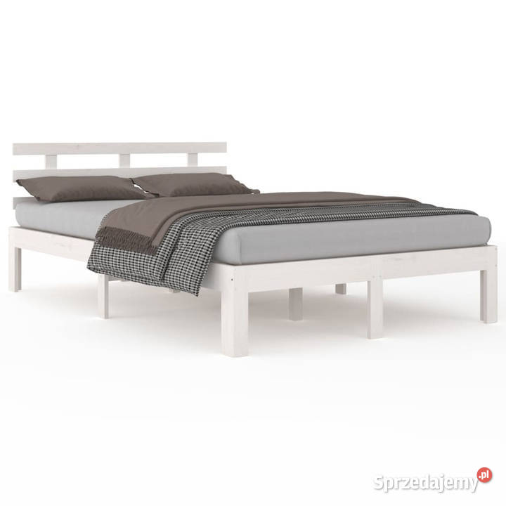 Rama łóżka biała lite drewno 120 x 200 WM814750 mazowieckie