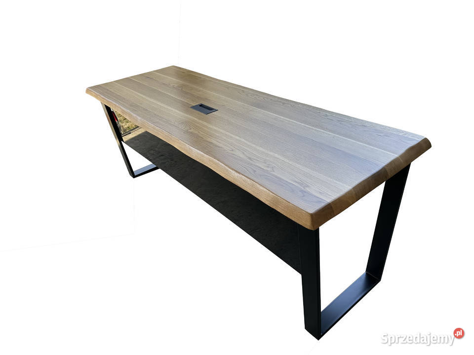 Biurko dębowe LOFT EdgarMeble duże 200x70 śląskie Katowice