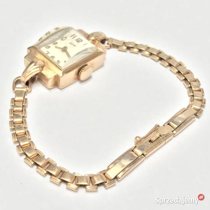 Złoty ZEGAREK damski 585 14K ZSRR Zaria CUDOWNY mazowieckie Warszawa