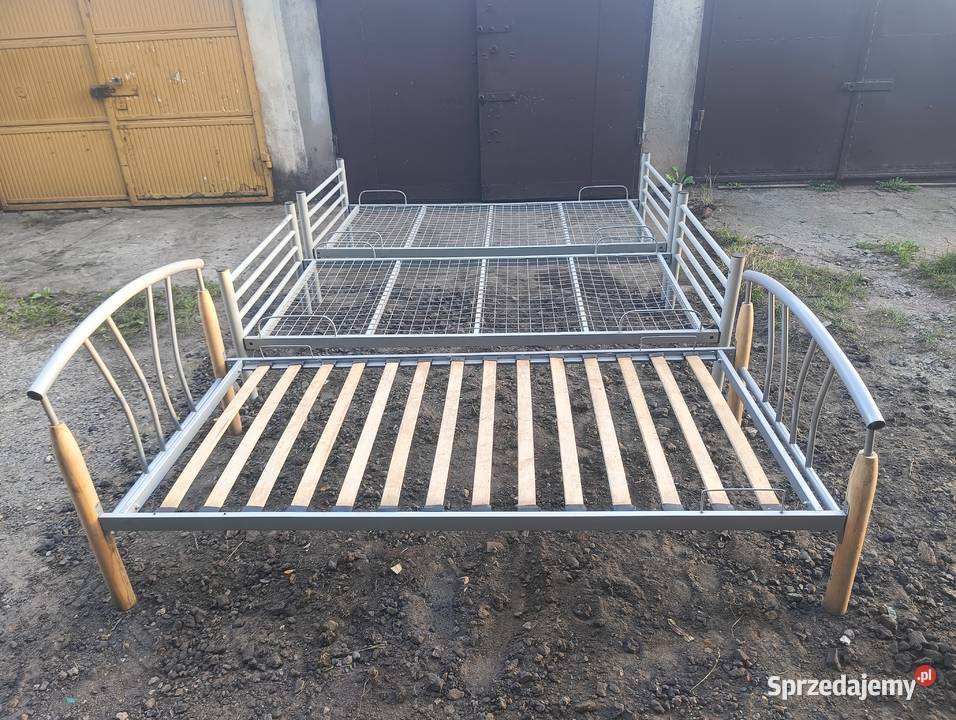 Łóżko polowe metalowe solidne wytrzymałe Będzin