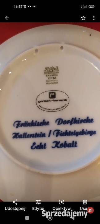 Talerz kolekcjonerski Boże Narodzenie porcelan Porcelana i szkło dolnośląskie Wrocław