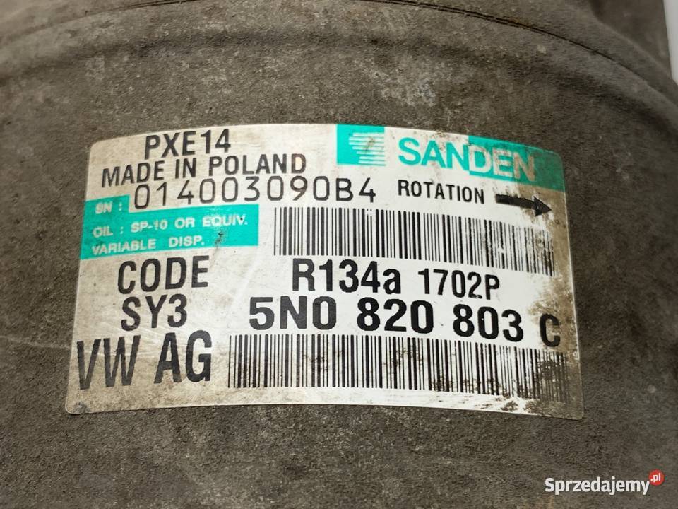 SPRĘŻARKA KLIMATYZACJI VW POLO V 5N0820803C 16