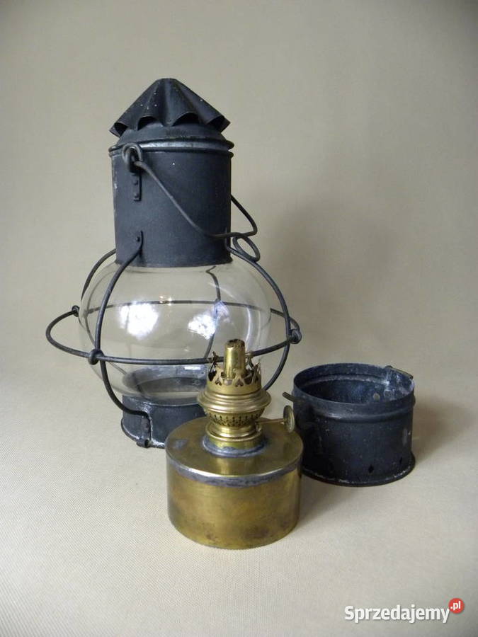 Stara lampa naftowa okrętowa lampa żaglowca dolnośląskie Legnica