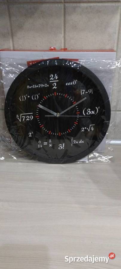Zegar ścienny z działaniami matewmatycznymi lubelskie