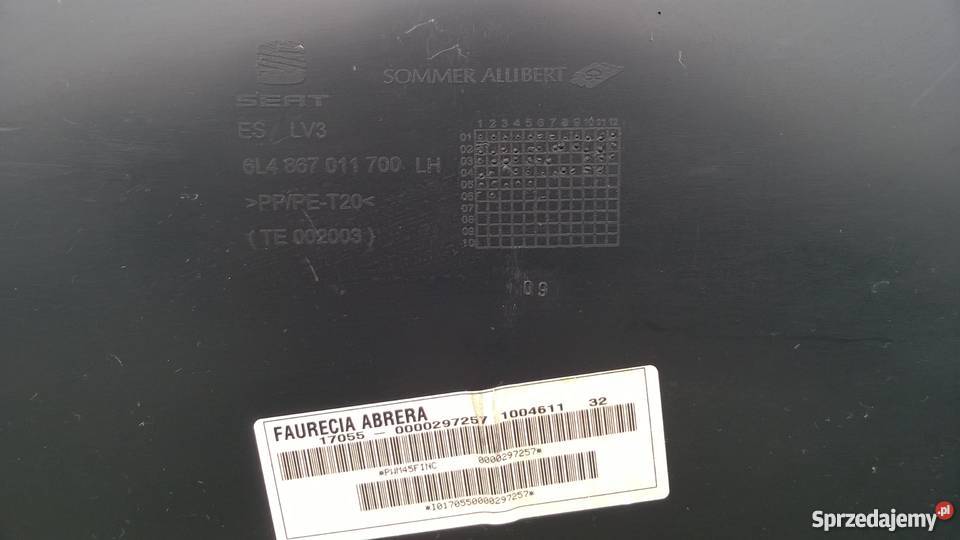 SEAT IBIZA III Lift boczek tapicerka DRZWI wielkopolskie Książenice