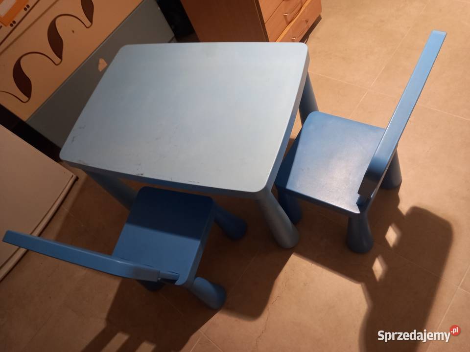 IKEA MAMMUT stolik 2 krzesełka dziecięce śląskie Żory