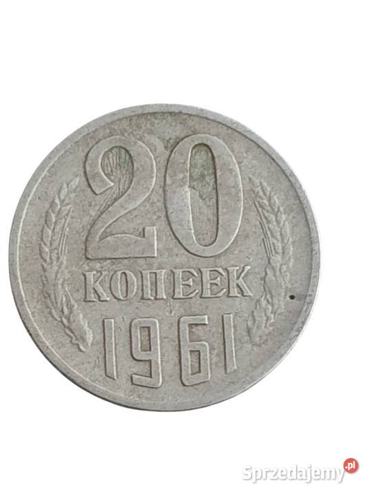 Stara moneta ZSRR 20 kopiejek Rosja 1961 unikat śląskie Cieszyn sprzedam