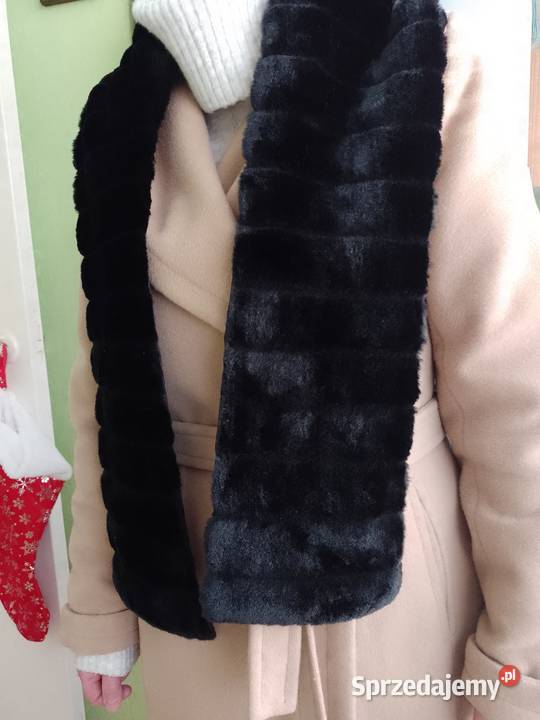 ZARADługi futrzany szal futerko Etola kołnierz Dla kobiet Kraków