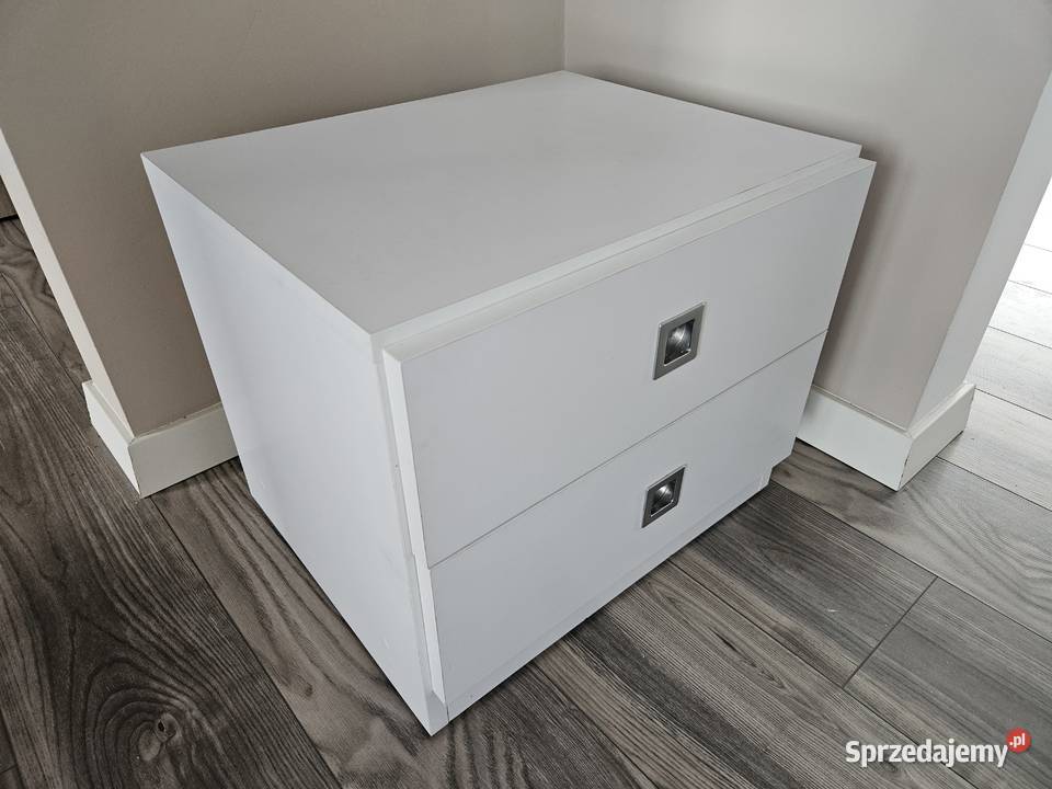 Szafka nocna biała z szufladami Modern Box stan 41cm Kraków sprzedam