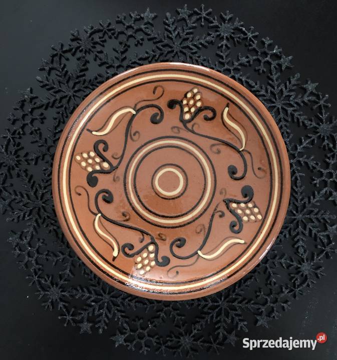 Talerze dekoracyjne Kamionka Łysa Góra 3 różne małopolskie