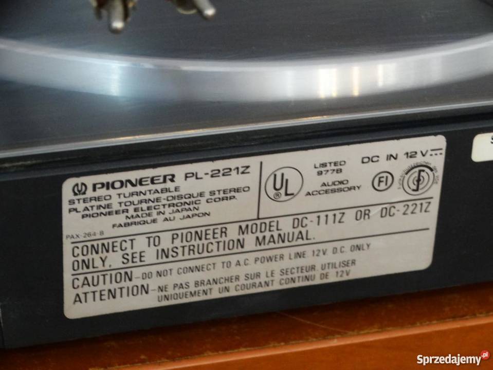 Gramofon Pioneer 221 automat sprawny igła
