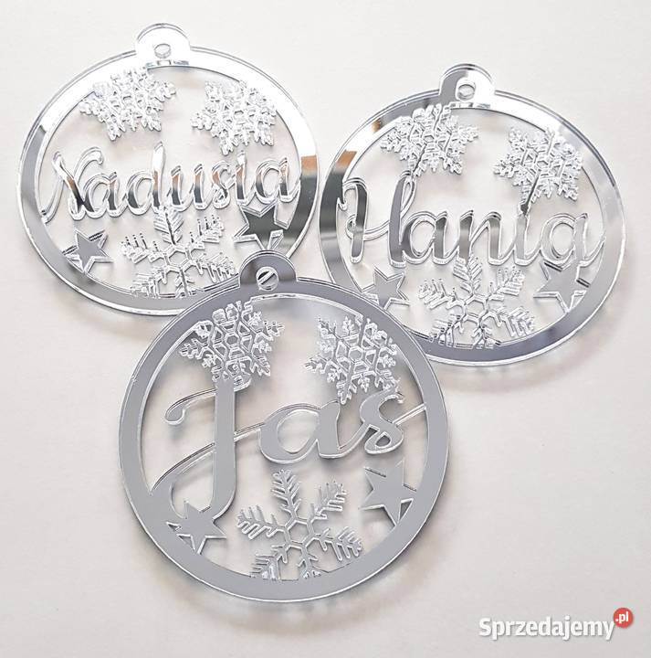 Bombka personalizowana lustrzana imię dowolne