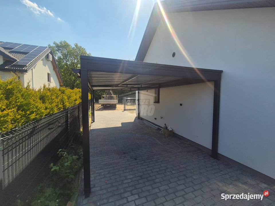 Wiata samochodowa Carport 3x6m dach spad w bok 472zł/m2 Olsztyn