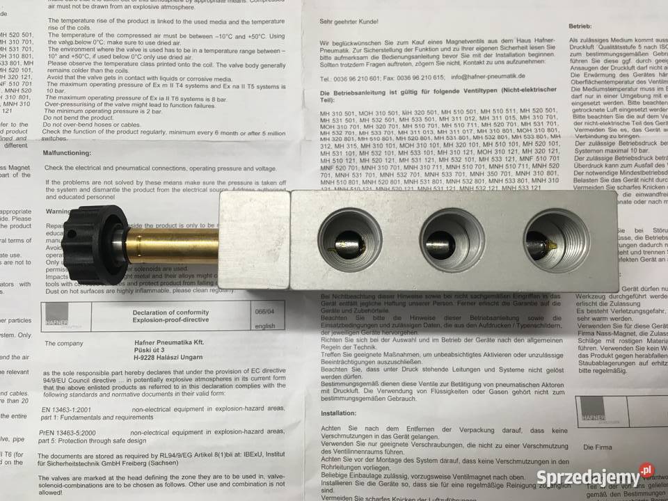 Elektrozawór HAFNER MH 510 701 EEX ATEX Biznes i Przemysł Brzoza sprzedam