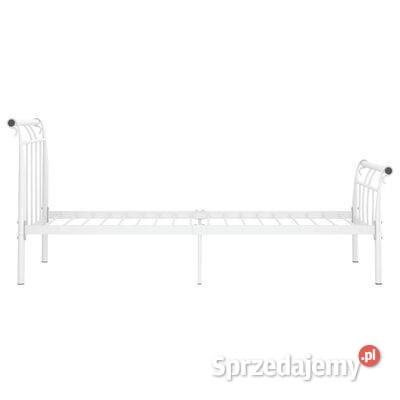 vidaXL Rama łóżka biała metalowa 90 x 200 325031
