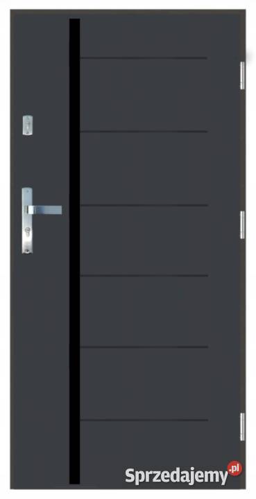 Drzwi wejściowe GADOT 72mm SA08T CP BLACK 3 Ciemniewo