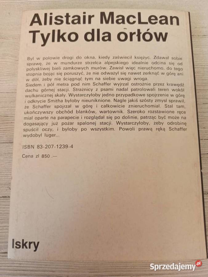 Orłów Alistair MacLean ISKRY 1989 Bielsko-Biała sprzedam