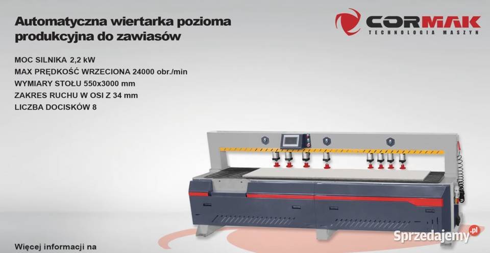 Wiertarka CNC MZ865 do zawias kołków Produkcja Produkcja Włoszczowa