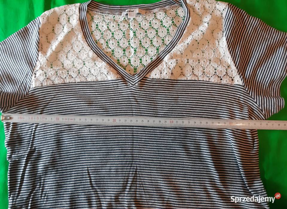 Letnia krótka bawełniana marynarska bluzka biały mazowieckie Warszawa sprzedam