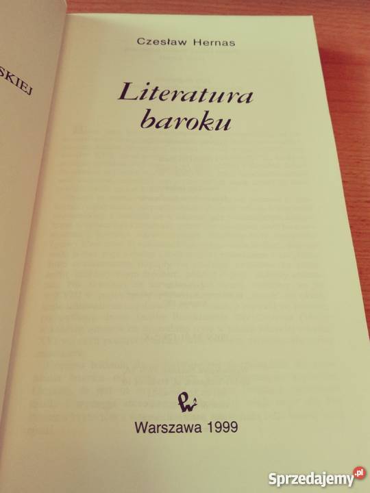 Literatura baroku Czesław Hernas wyd 4 uzup 1999