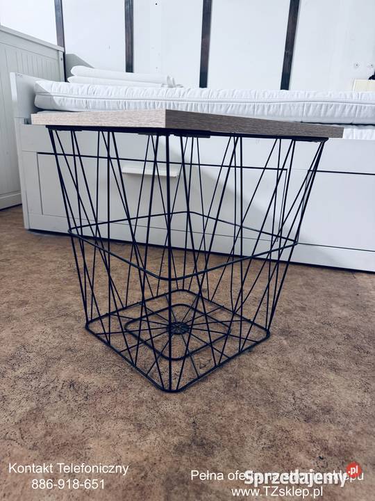 NOWY Stolik kawowy industrialny 4040 schowek pod Rybnik