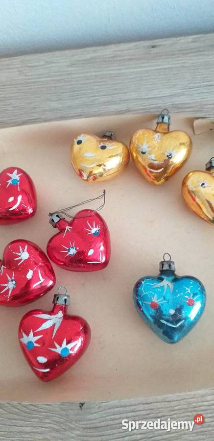 Bombki serduszka prl Przedbórz