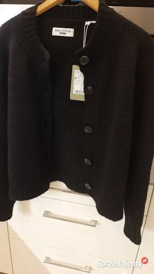 Sweter Czarny Rozpinany Damski Marc OPolo XS Rozpinane