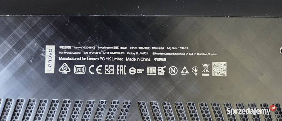 Laptop Lenovo Legion Intel Core i5 Y720 GTX 1060 Poznań