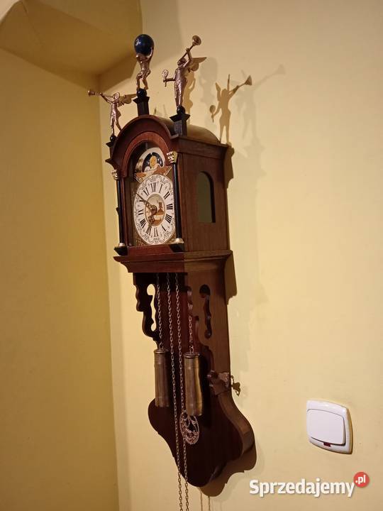 Zegar wiszący fryzjerski z wagowy z fazami Antyki Olsztyn