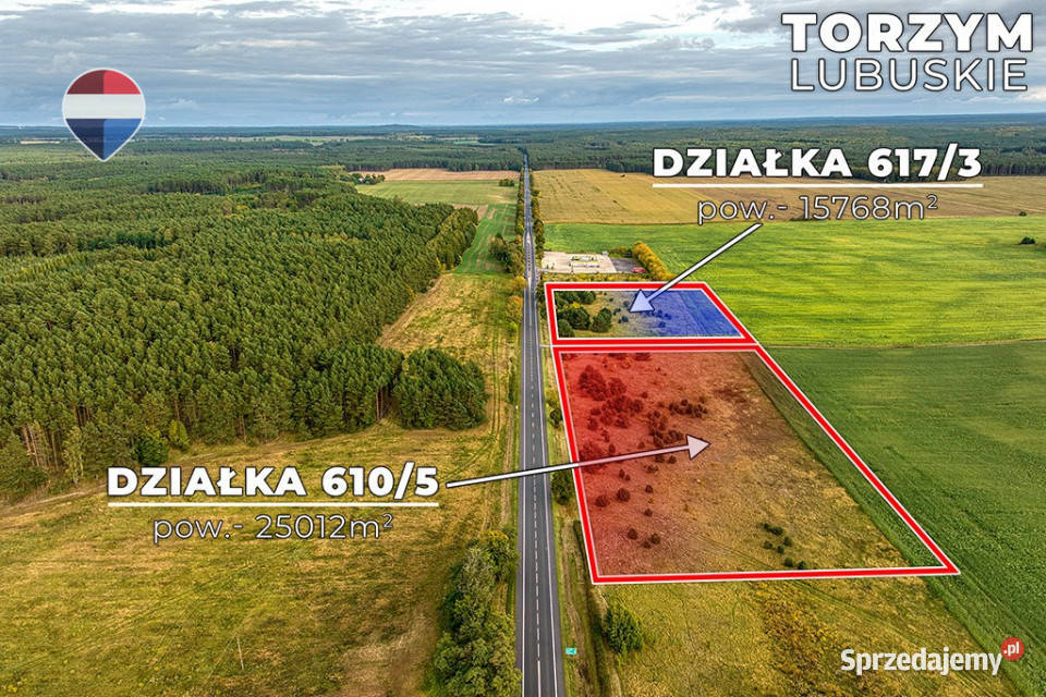 Na sprzedaż 2 działki z potencjałem Torzym