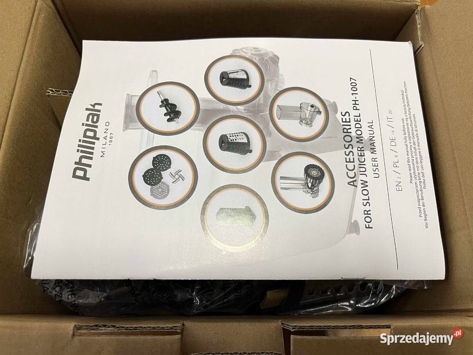 Akcesoria do wyciskarki Philipiak PH1007 zestaw Części i Akcesoria Elbląg