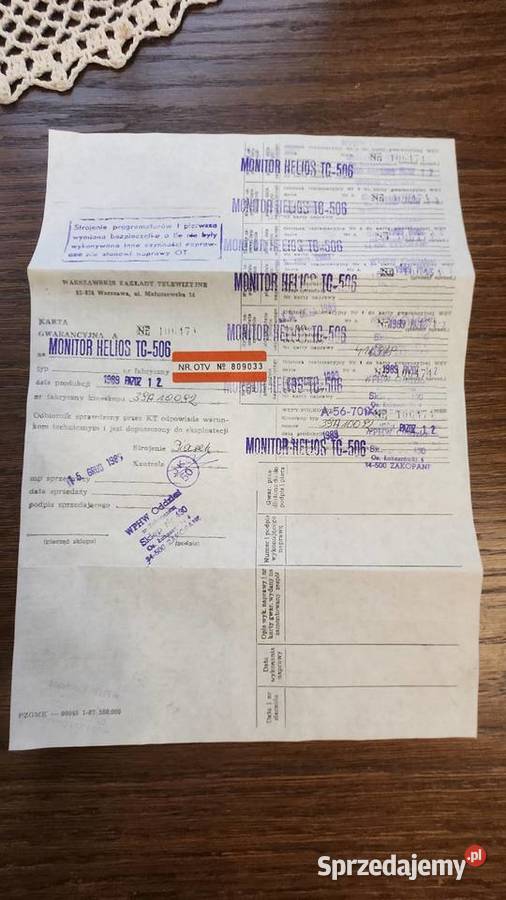 Telewizor UNITRA WZT HELIOS TC 506 fabrycznie sprzedam
