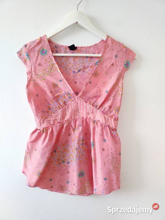 Jedwabna Bluzka Gap W Kwiaty Silk Floral Vintage Jas O