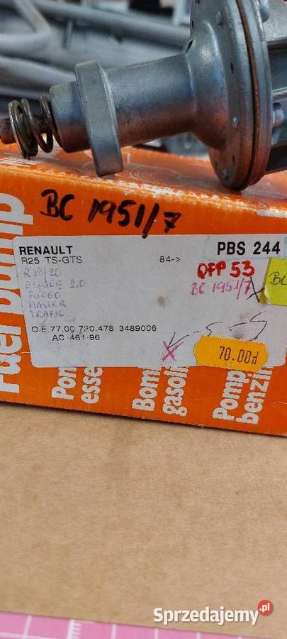 Pompa paliwa renault r25 TSGTS Cholerzyn