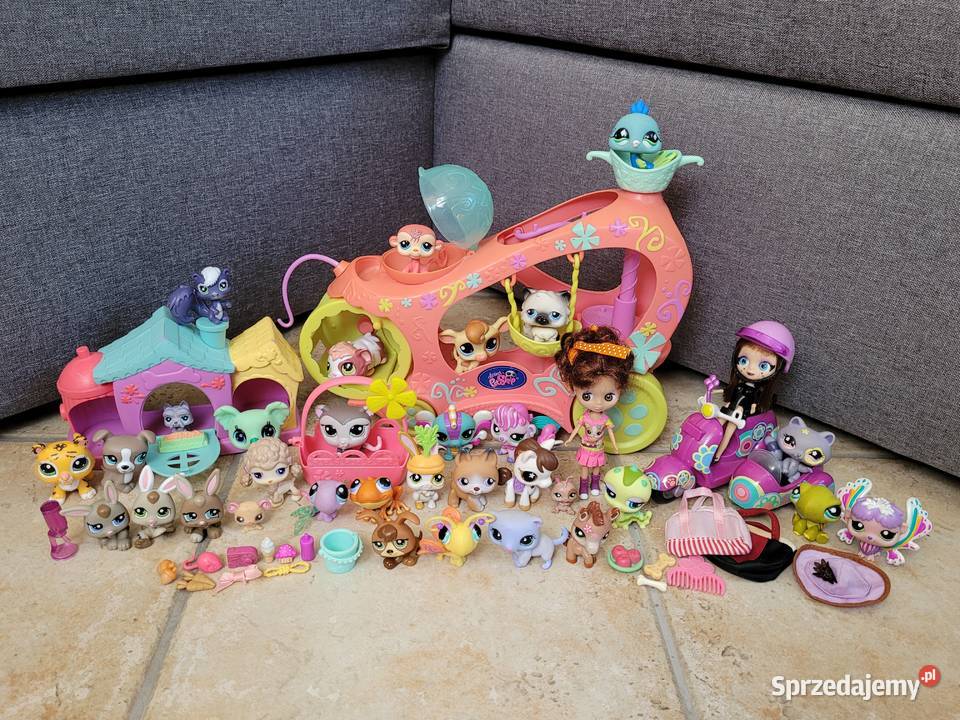 Littlest Pet Shop zestaw 32 LPS dodatki autko Środa Wielkopolska sprzedam